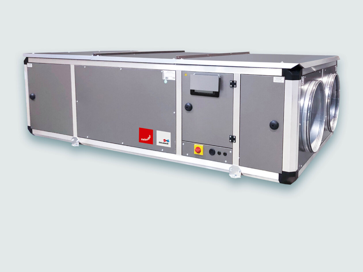 Grand appareil Zehnder Carma Cut-Out Zehnder Carma Comfortable indoor ventilation Angled view