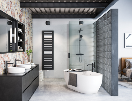 Zehnder_RAD_Metropolitan-Spa-HY_milieu-bathroom_ChromeValve Rendering Zehnder Metropolitan Spa Decorative radiator Front view