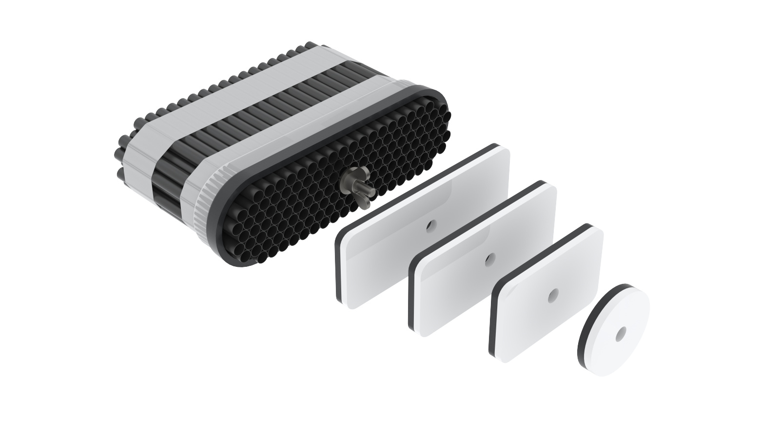 Rendering Zehnder ComfoSet Comfortable indoor ventilation Angled view