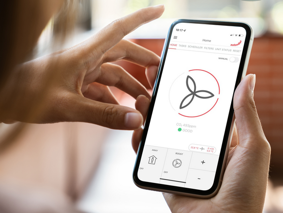 Comando con l'app Zehnder ComfoControl