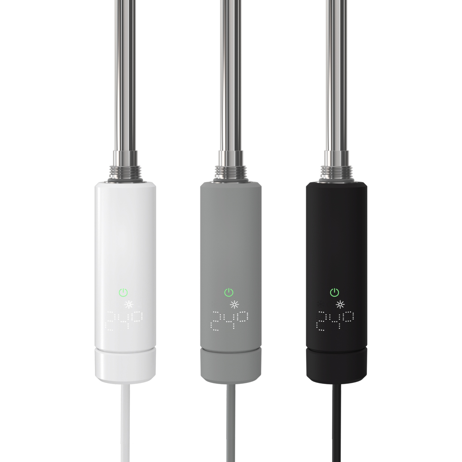 Heizpatrone und Kabel in Schwarz, Weiss oder Grau Farbvarianten Elektro-Heizpatrone IHC