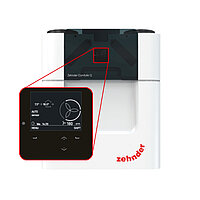 Zehnder ComofAir Q con display Display sull'apparecchio Zehnder ComfoAir Q