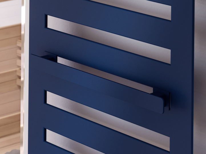 Rendering Zehnder Metropolitan Bar Decorative radiator Angled view