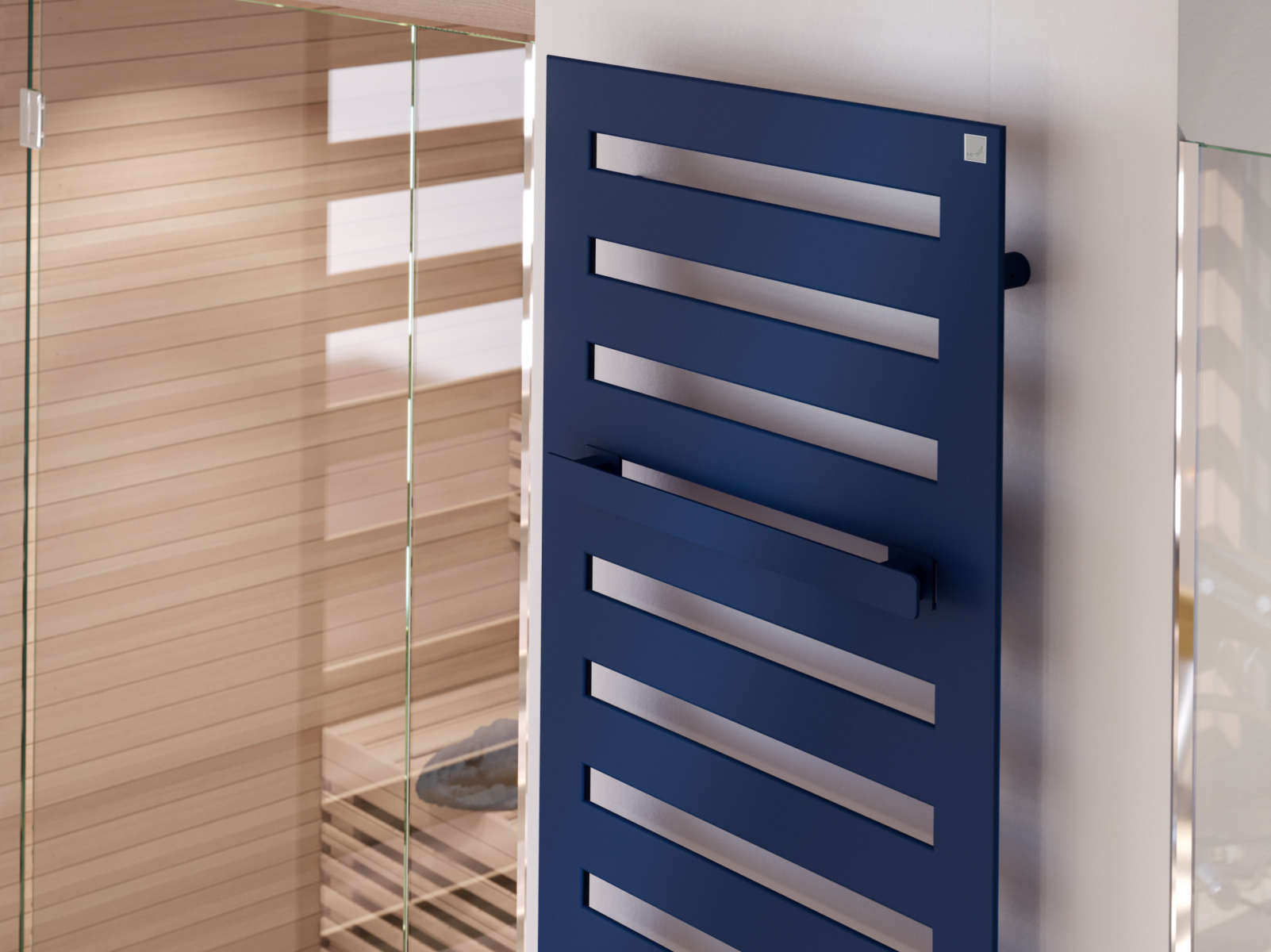 Rendering Zehnder Metropolitan Bar Decorative radiator Angled view