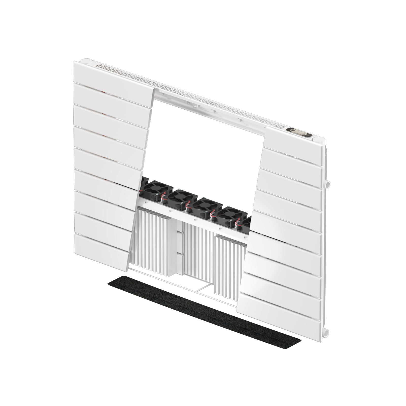 Cut-Out Zehnder Nova Neo Decorative radiator Angled view