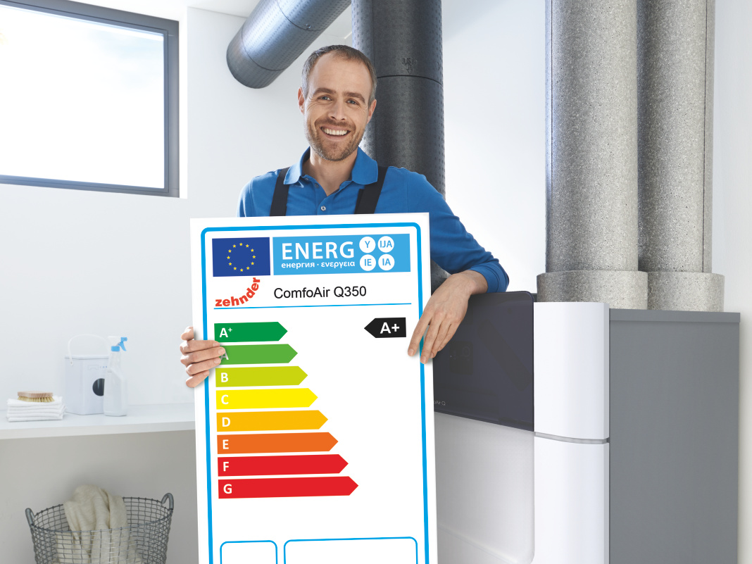 Zehnder_CSY_Shooting_Engery_label_installer_basement Composing Zehnder ComfoAir Q350 ST Comfortable indoor ventilation