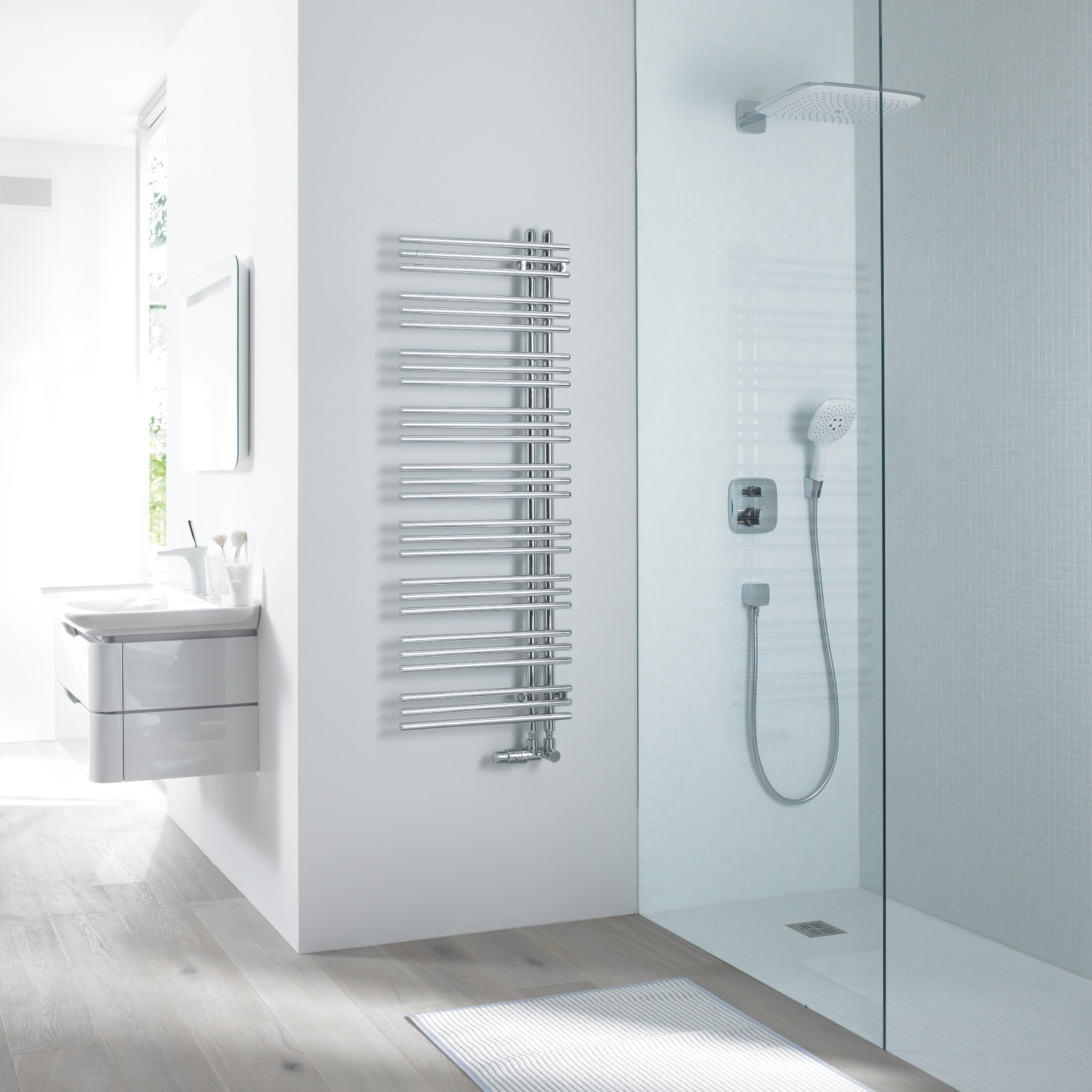 Rendering Zehnder Yucca Asym Decorative radiator 