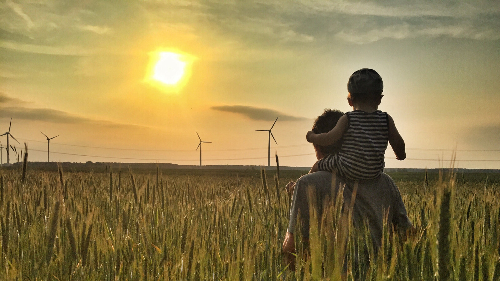 Windräder im Sonnenuntergang Windräder im Sonnenuntergang