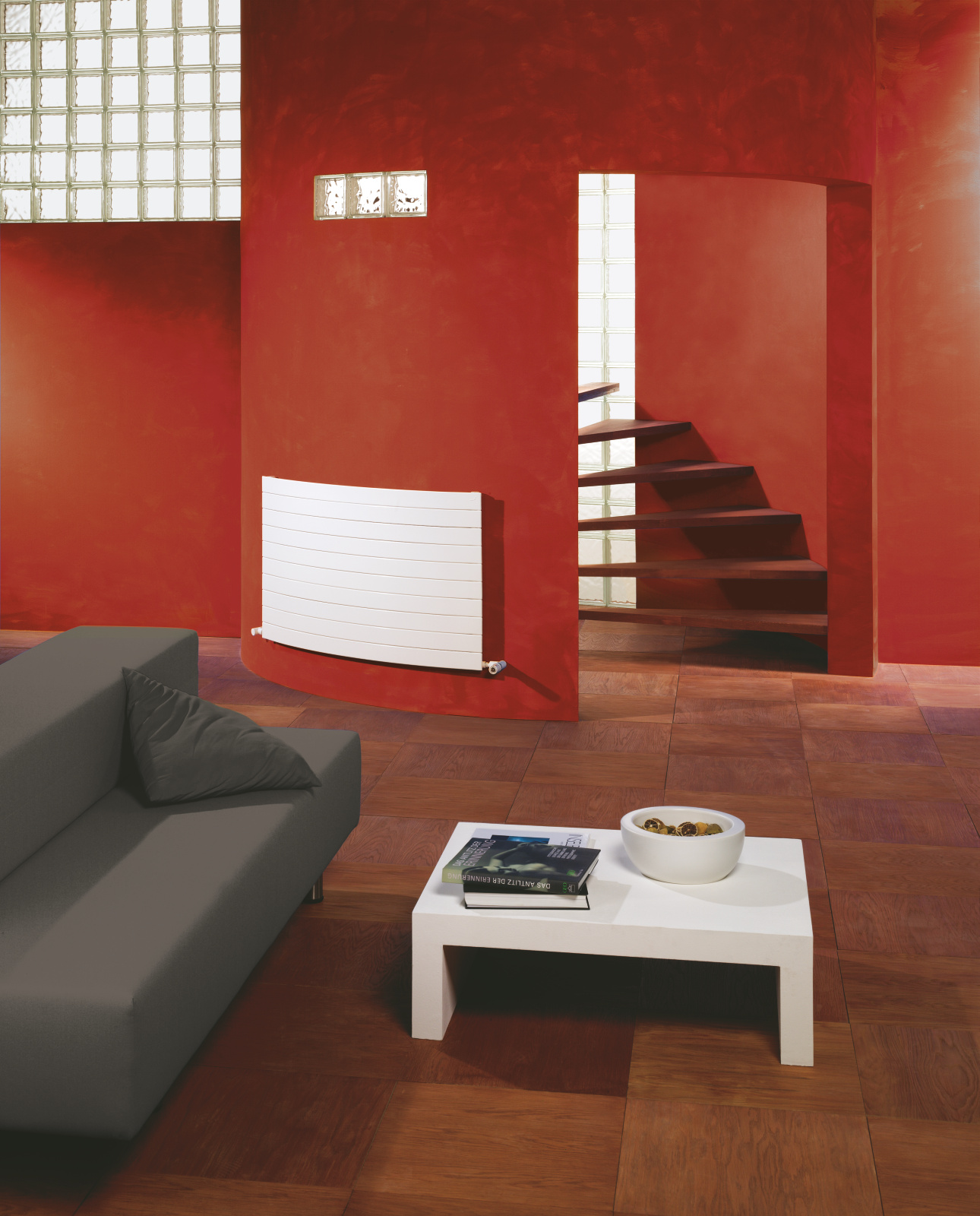 Zehnder_RAD_Nova-HY_livingroom_red Rendering Zehnder Nova Decorative radiator