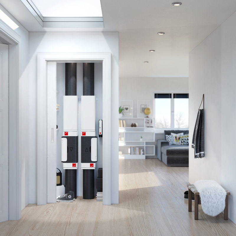 Rendering Zehnder ComfoSilence Comfortable indoor ventilation Front view