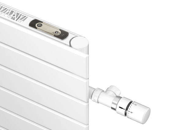 Cut-Out Zehnder Nova Neo Decorative radiator Angled view