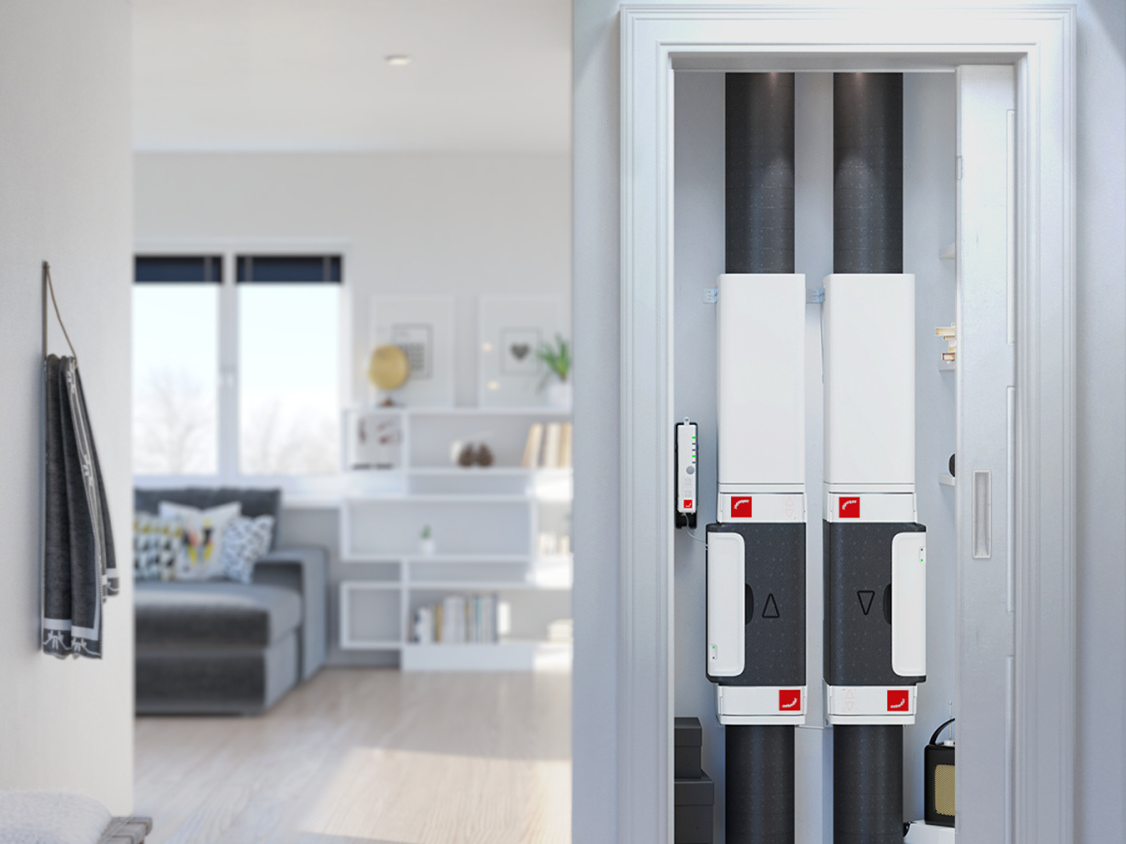 Caisson de ventilation d'appartement dans une armoire