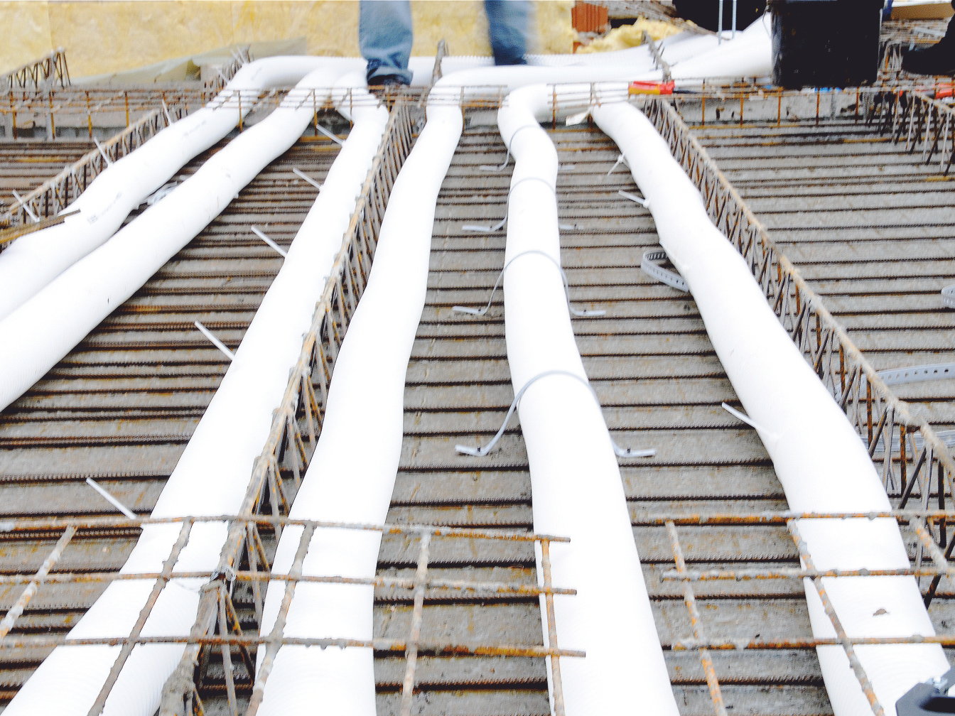 Installation des tubes de ventilation