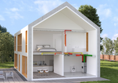 Rendering Zehnder ComfoClime 36 Comfortable indoor ventilation Angled view