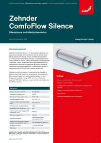 Zehnder-Ventilazione-ComfoFlow Silence-SpecificaTecnica 903-202202-it