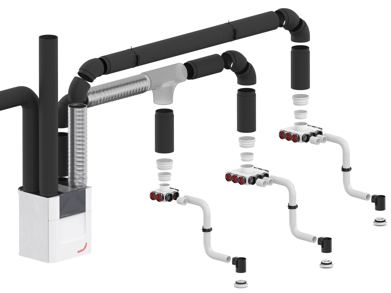 system graphique zehnder la distribution d’air ventilation