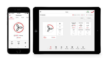 Interfaccia Internet smarthome, comando tramite app