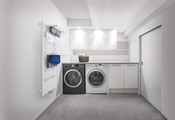 middle, traffic, white, washroom, Recess, single layer