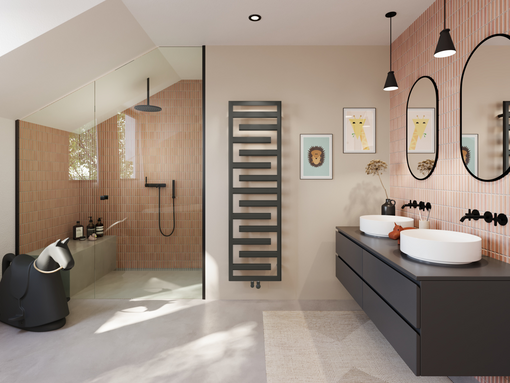 Zehnder Tetris, TET-170-050, Umbra Grey, milieu, bathroom
