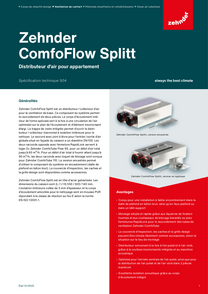 Zehnder-Ventilation-ComfoFlow Splitt-SpecificationTechnique 904-202005-fr