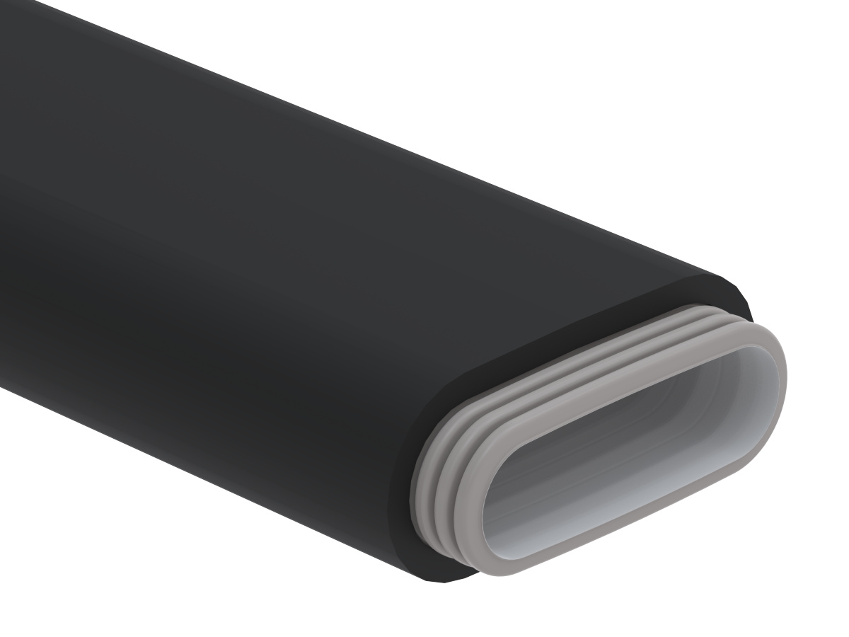 resistenti alla corrosione e al calore Rendering Zehnder ComfoTube Therm FL51 Comfortable indoor ventilation Angled view