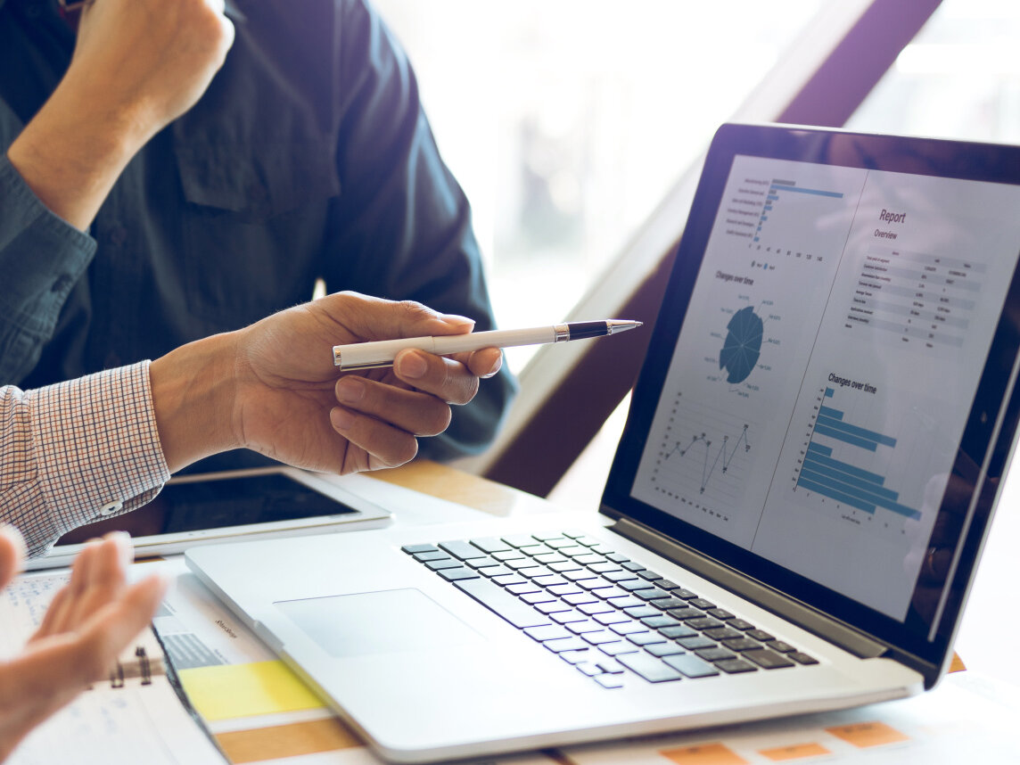 Analisi dei dati sul laptop