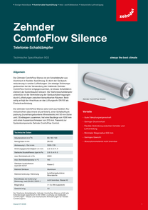 Zehnder-Lueftungen-ComfoFlow Silence-TechnischeSpezifikation 903-202202-de