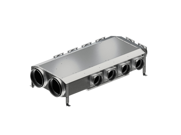 Cut-Out Zehnder ComfoCube UMV Comfortable indoor ventilation Angled view