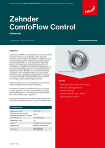 Zehnder-Lueftungen-ComfoFlow Control-TechnischeSpezifikation 902-202202-de