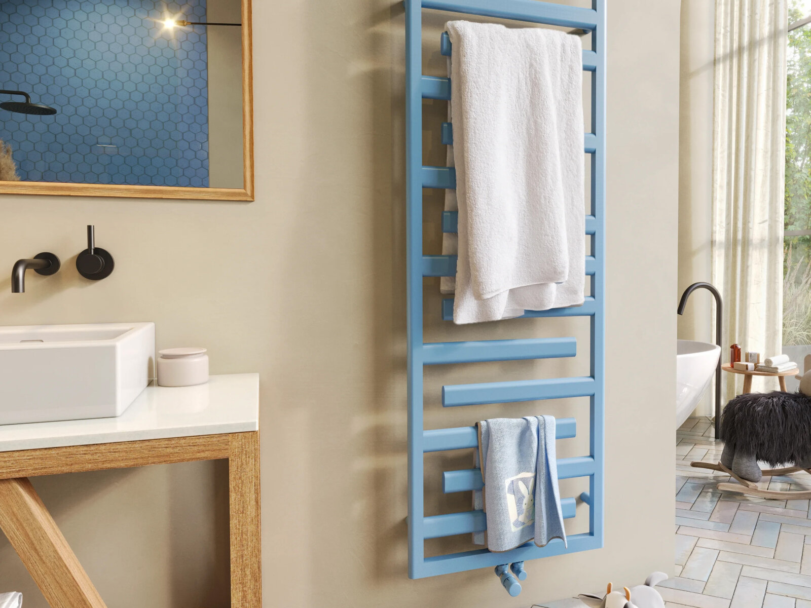 Rendering Zehnder Tetris Decorative radiator 