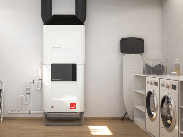 Lufttemperierungsgerät im Keller