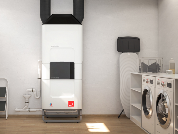 Lufttemperierungsgerät im Keller