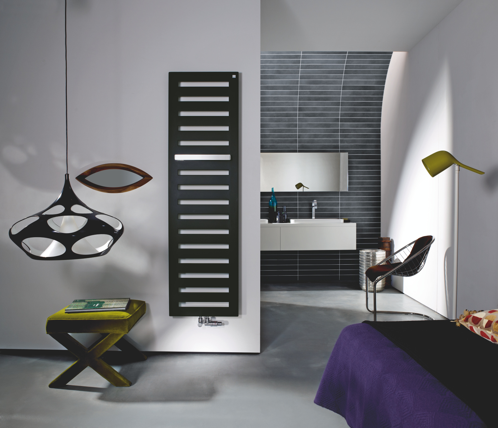 Rendering Zehnder Metropolitan Bar Decorative radiator Front view