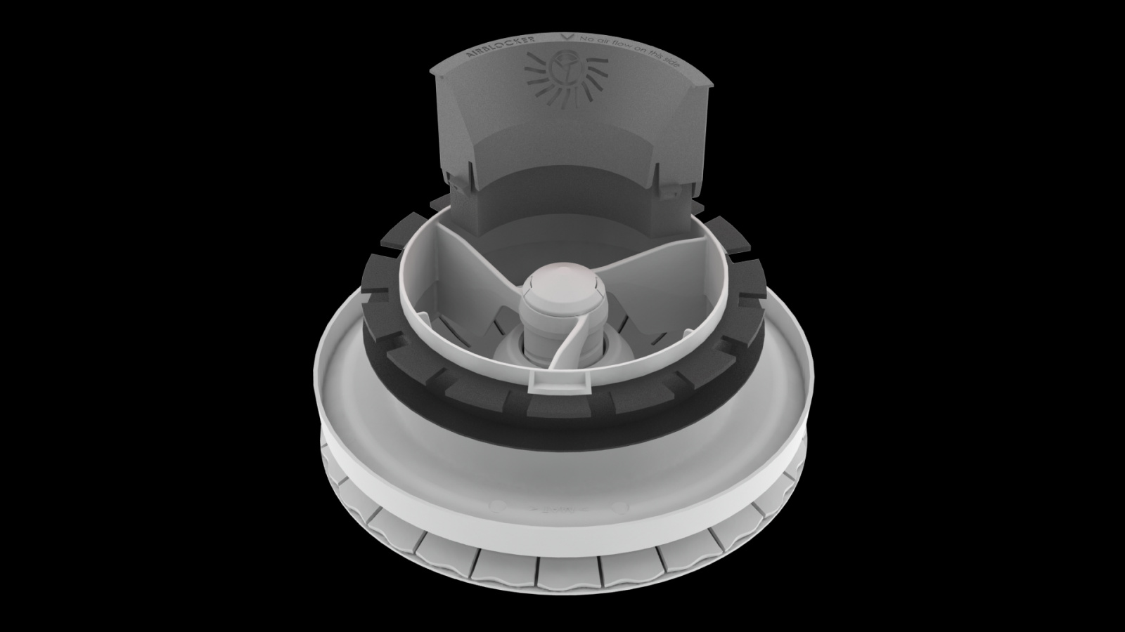 Cut-Out ComfoValve Luna Comfortable indoor ventilation Front view