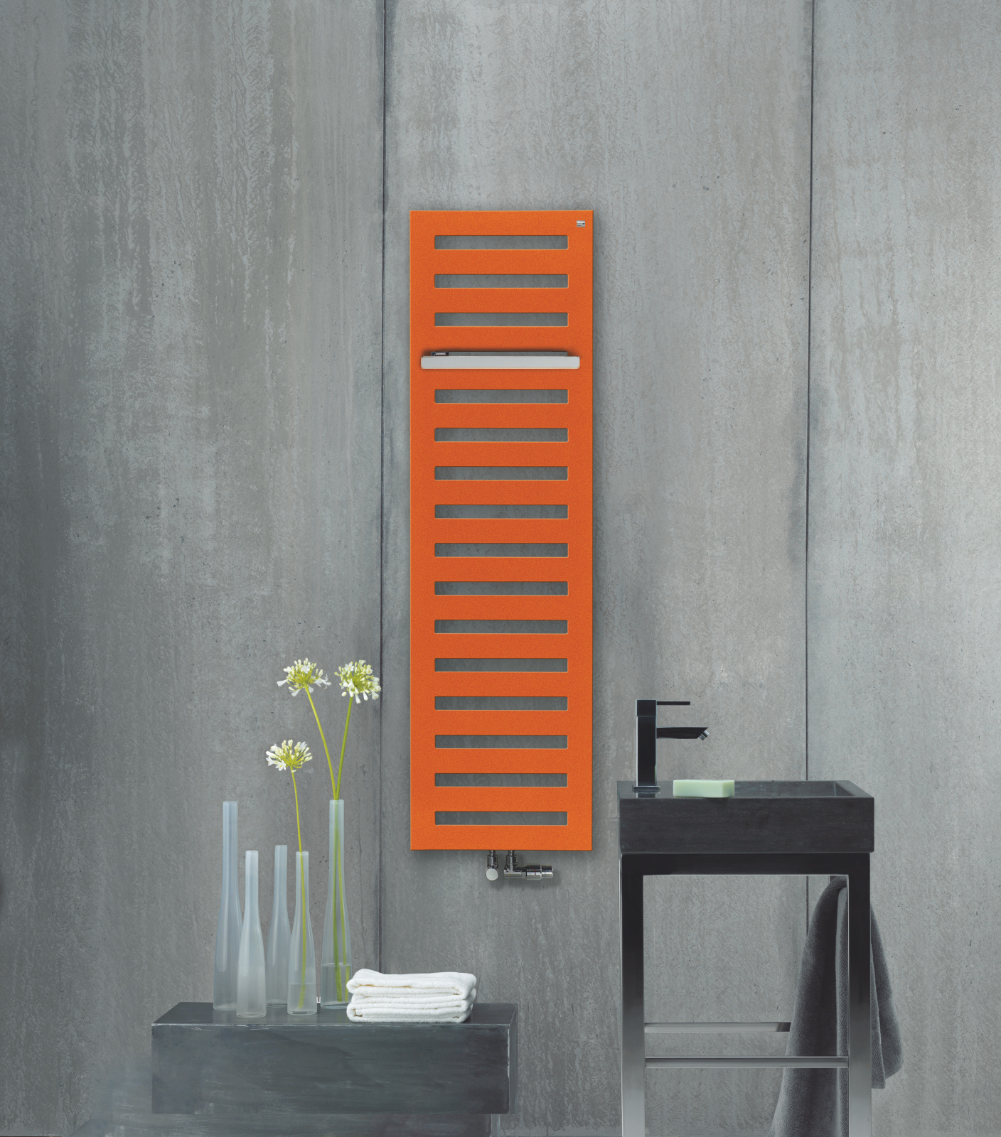 Rendering Zehnder Metropolitan Bar Decorative radiator Front view