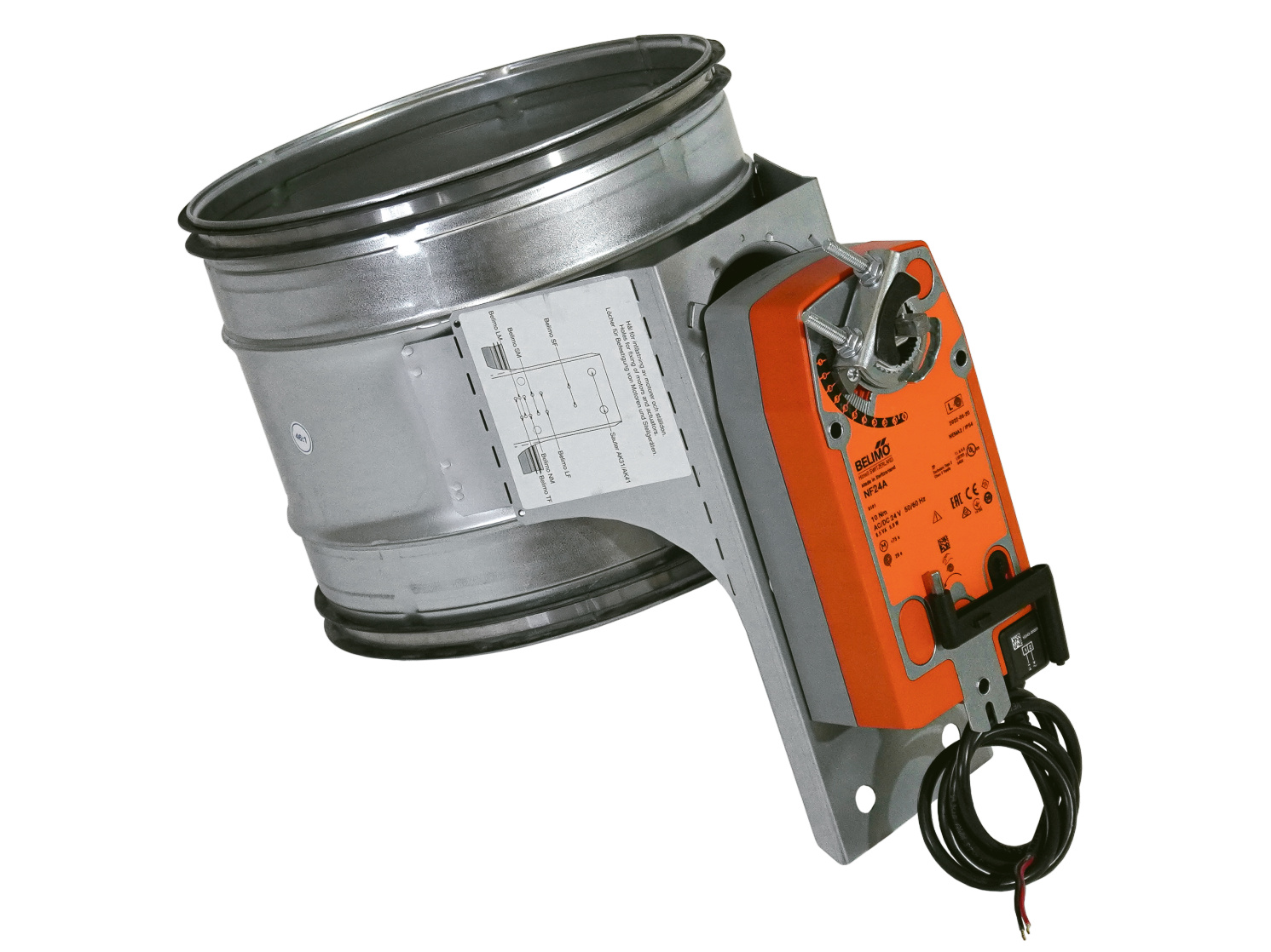 Serranda dell'aria esterna e di espulsione aria rotonda