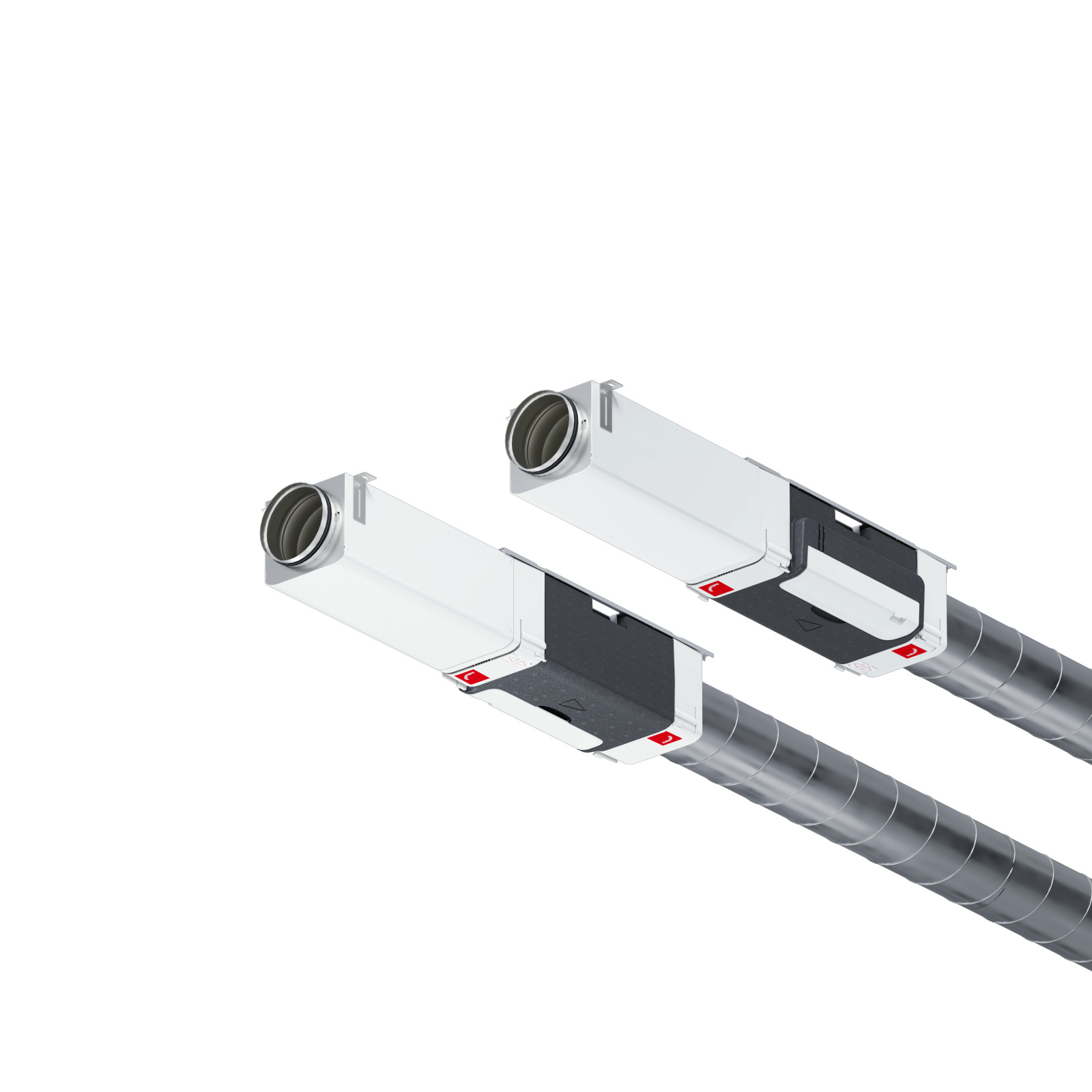 Cut-Out Zehnder ComfoSilence CVA Comfortable indoor ventilation Angled view