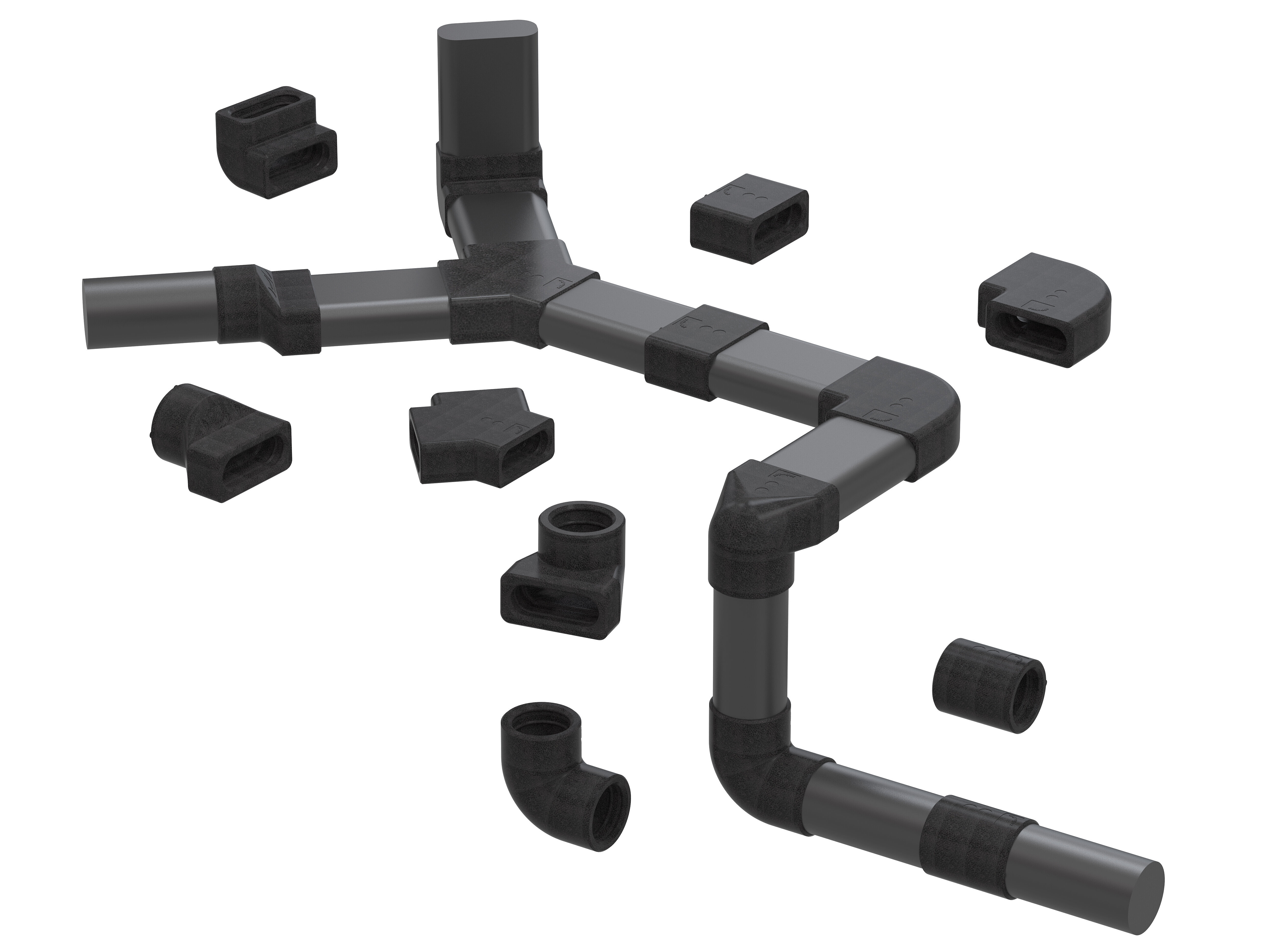 Les différents composants sont assemblés de façon modulaire.