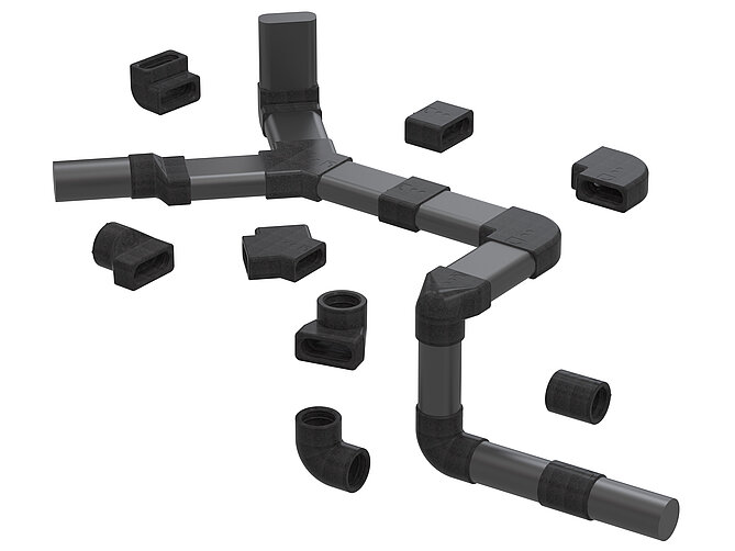 Vorgedämmte Lüftungsrohre Vorgedämmte Lüftungsrohre