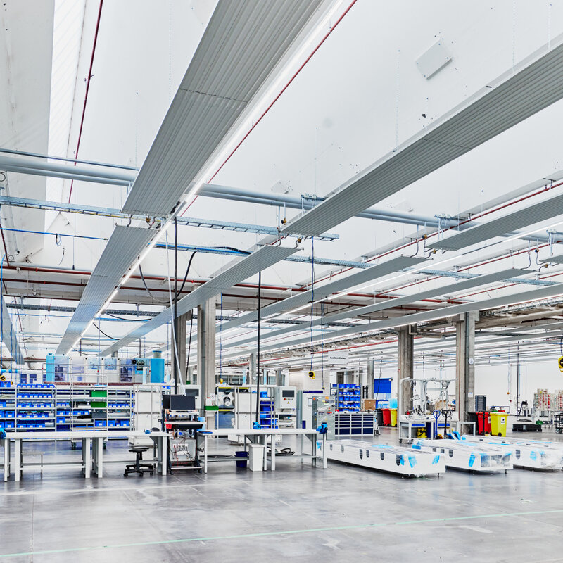 Padiglione industriale zehnder pannello radiante a soffitto