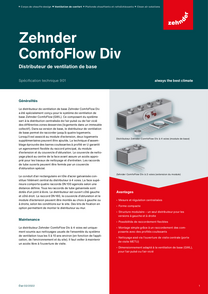 Zehnder-Ventilation-ComfoFlow Div-SpecificationTechnique 901-202202-fr