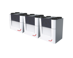 Tre apparecchi di ventilazione in fila