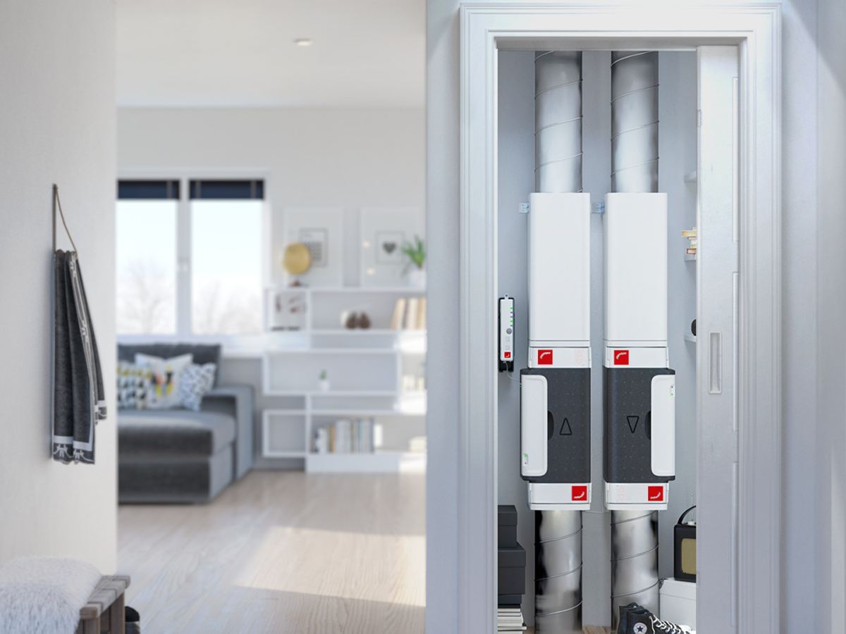 Wohnungslueftungsbox in Schrank