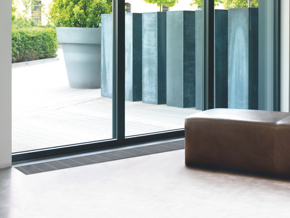 Rendering Zehnder Terraline Fresh Decorative radiator Top view