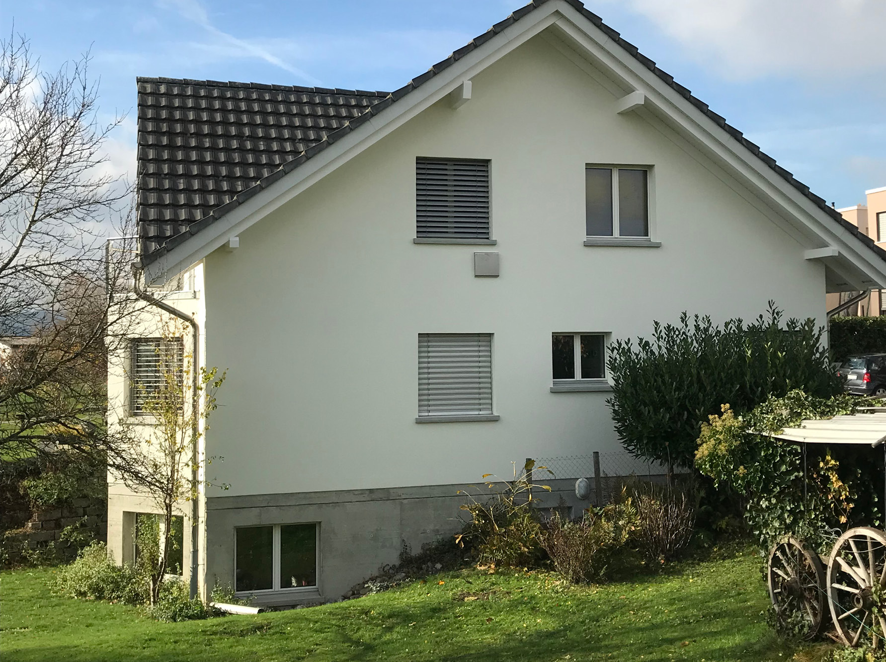 Casa unifamiliare con sistema di ventilazione comfort per ambienti singoli 