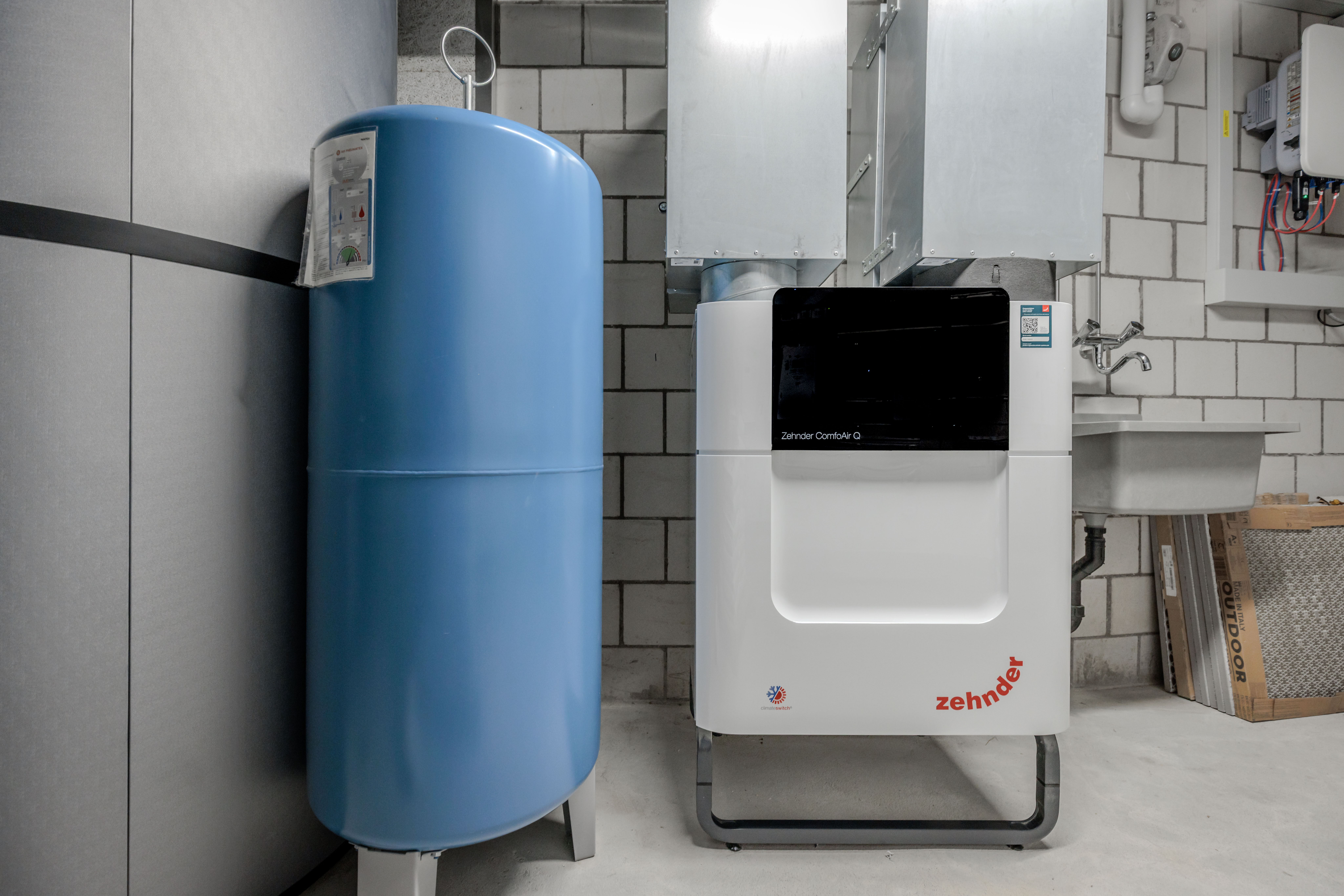 Zehnder ComfoAir Q nel ripostiglio
